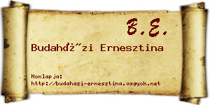 Budaházi Ernesztina névjegykártya